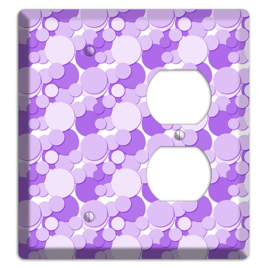 Multi Purple Bubble Dots Blank / Duplex Wallplate