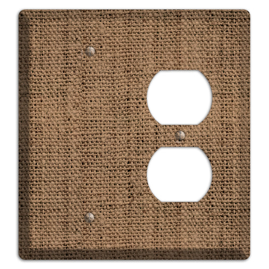 Beaver Burlap Blank / Duplex Wallplate