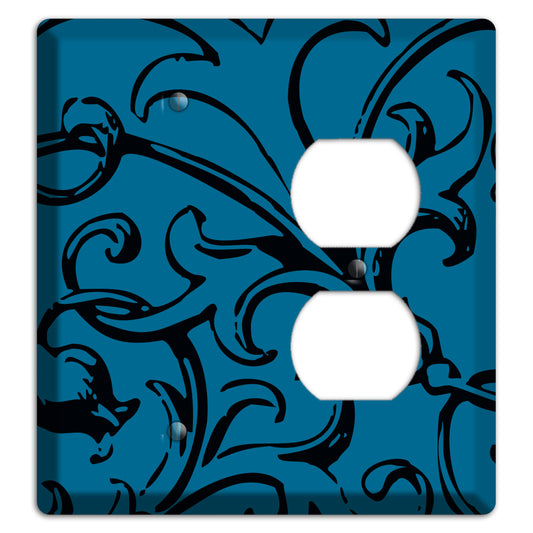 Victorian Blue Blank / Duplex Wallplate