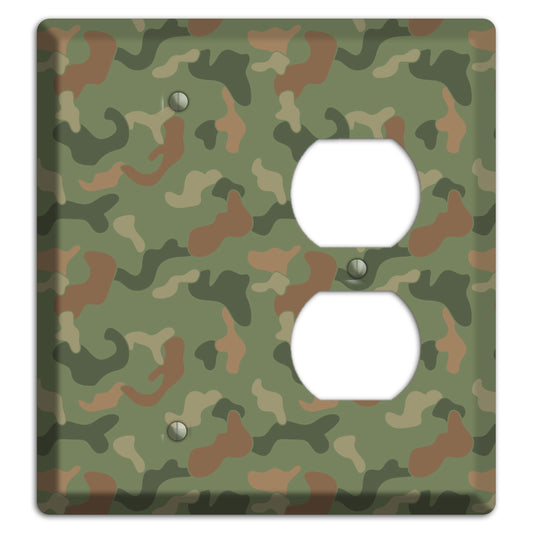 Jungle Green Camo Blank / Duplex Wallplate