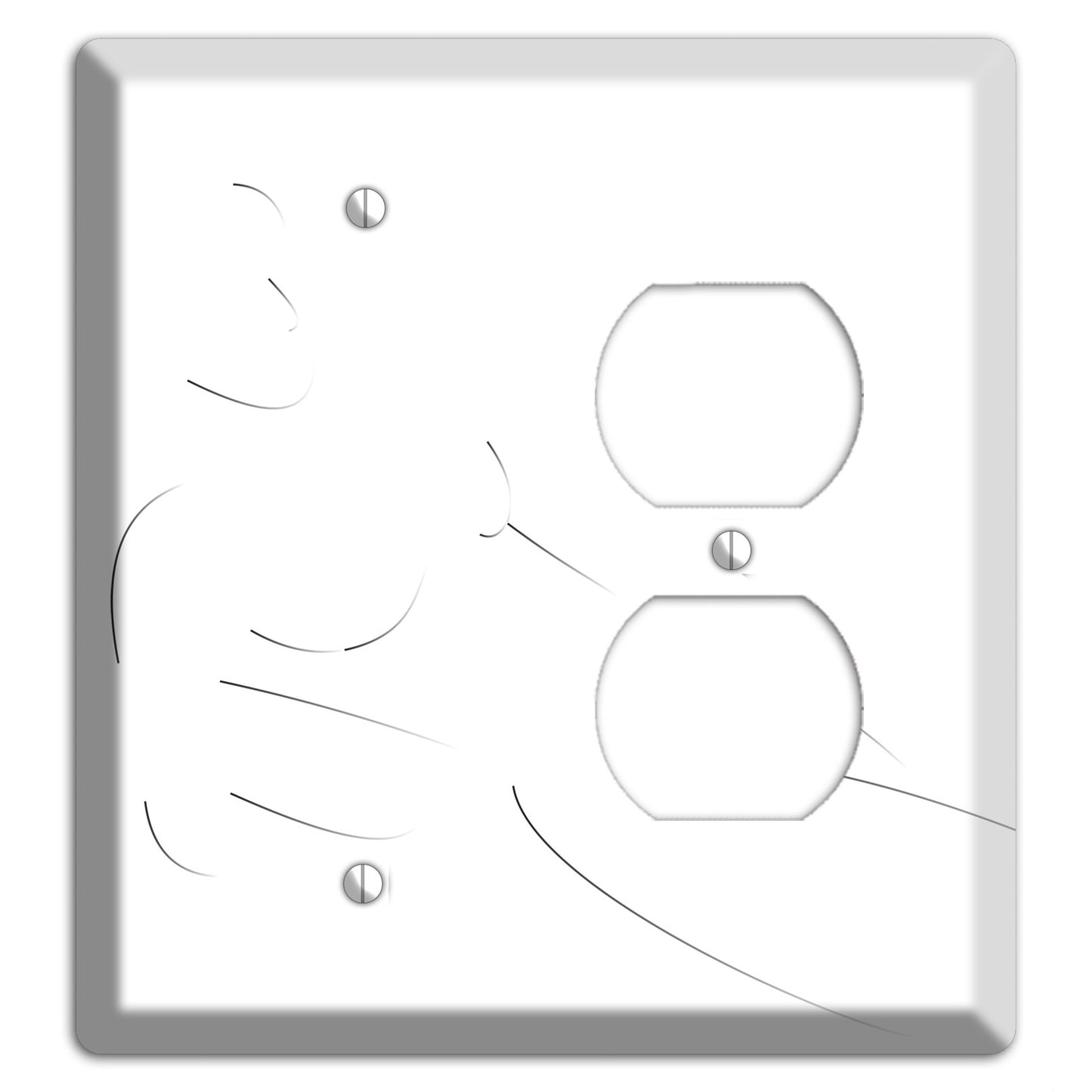 Abstrract Nude Figure Blank / Duplex Wallplate