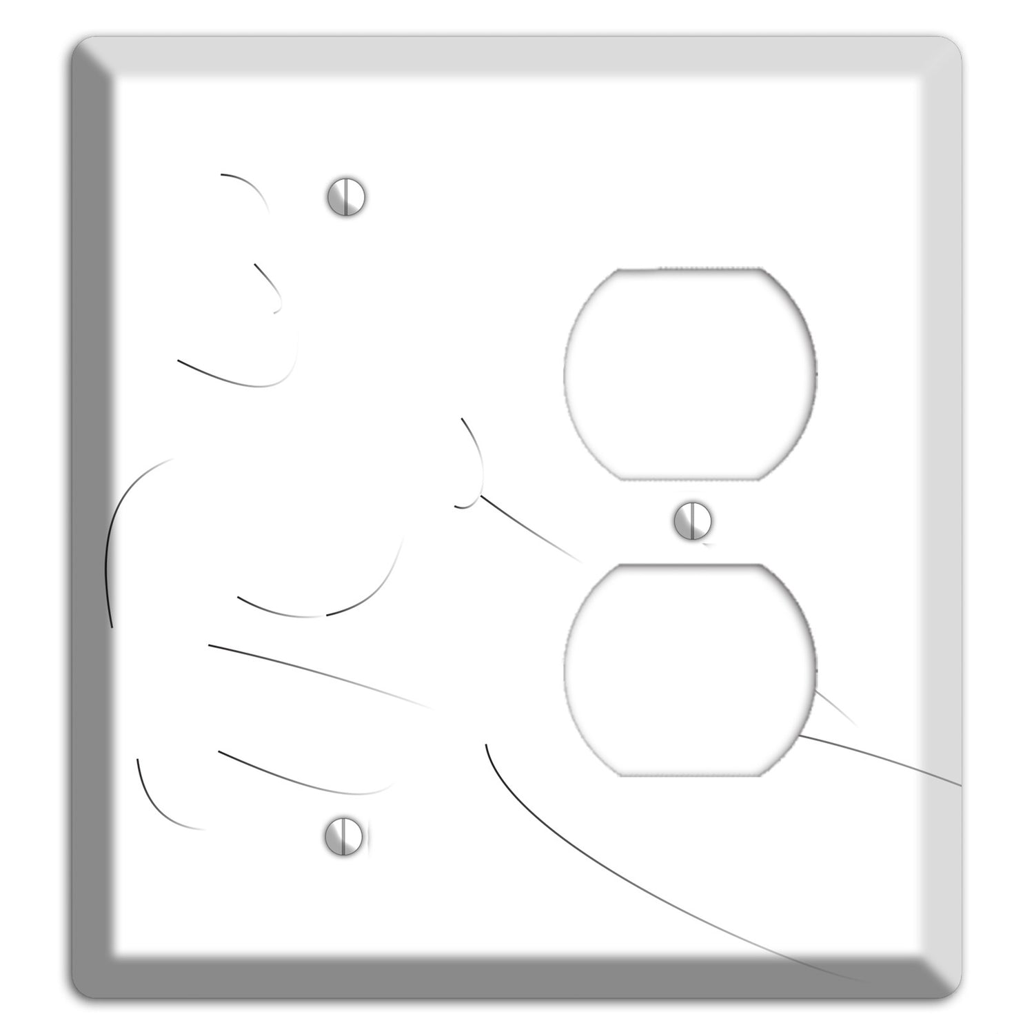 Abstrract Nude Figure Blank / Duplex Wallplate