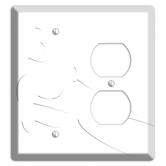 Abstrract Nude Figure Blank / Duplex Wallplate