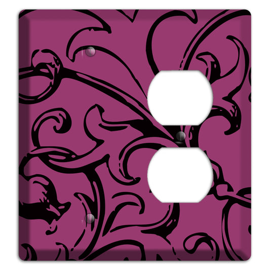 Victorian Fuschia Blank / Duplex Wallplate