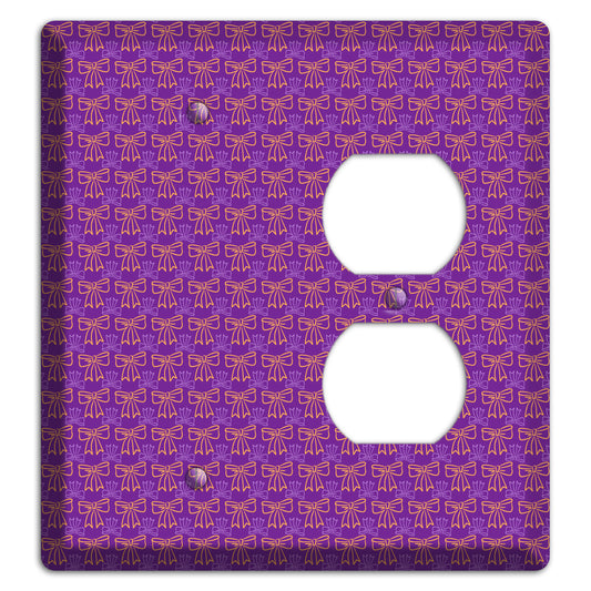 Purple with Pink Bows Blank / Duplex Wallplate