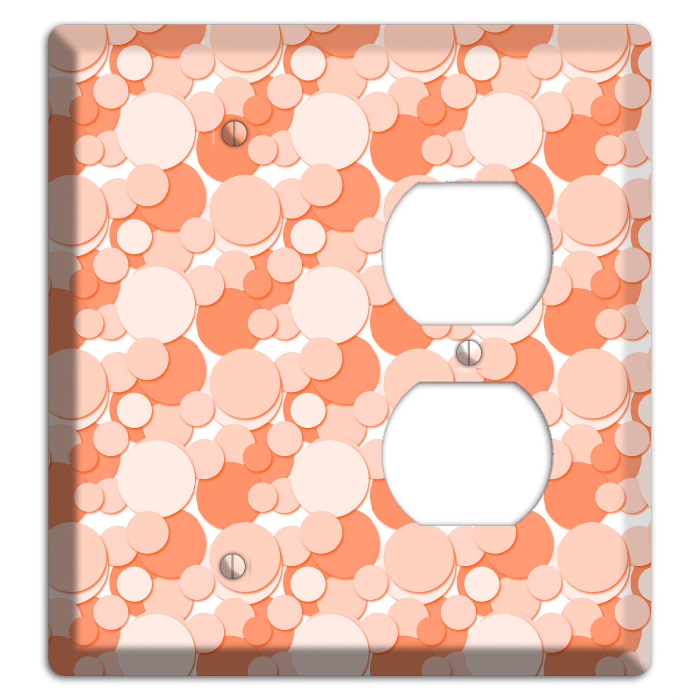 Multi Coral Bubble Dots Blank / Duplex Wallplate