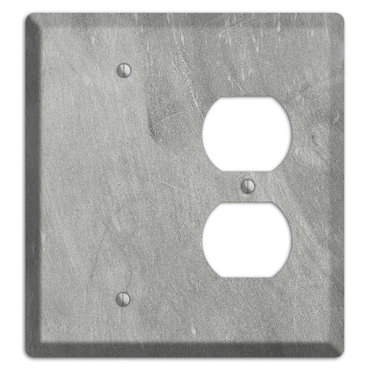 Chalk Grey Blank / Duplex Wallplate