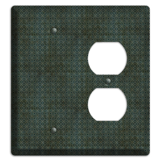 Dark Green Grunge Tiny Tiled Tapestry 4 Blank / Duplex Wallplate