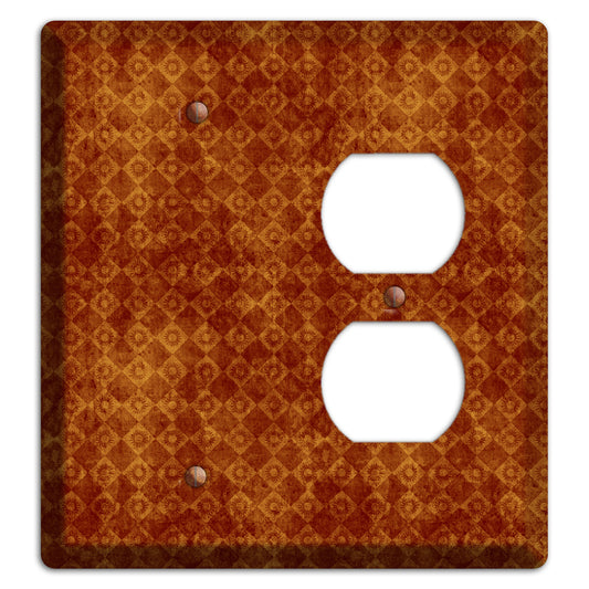 Maroon Diamond Circles Blank / Duplex Wallplate