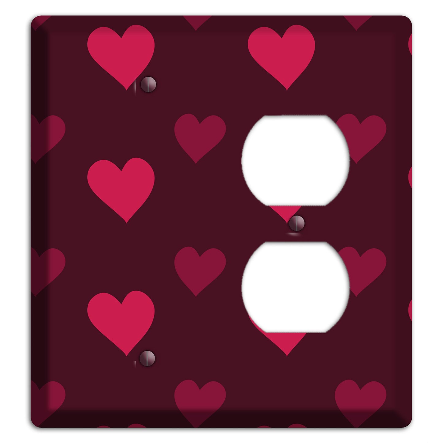 Tiled Large Hearts Blank / Duplex Wallplate