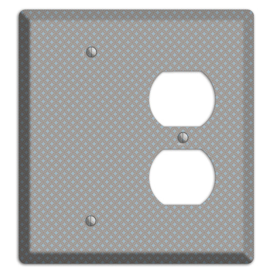 Multi Grey Lattice Blank / Duplex Wallplate