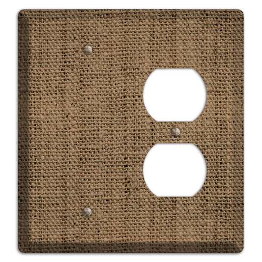 Shadow Burlap Blank / Duplex Wallplate