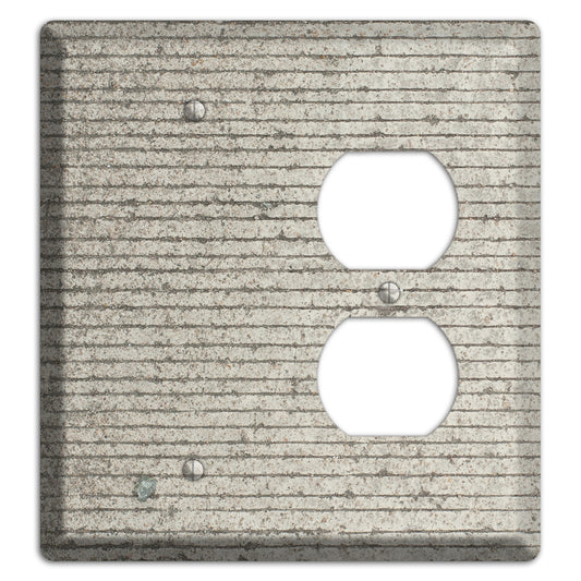 Horizontal Concrete Blank / Duplex Wallplate