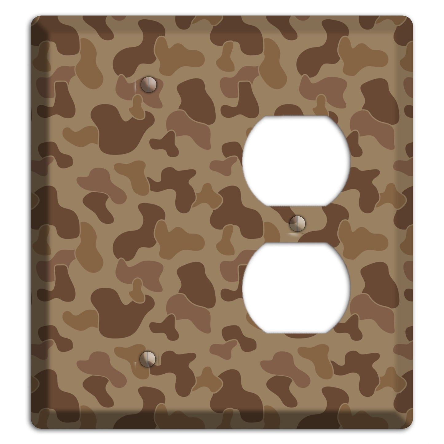 Jungle Brown Camo Blank / Duplex Wallplate