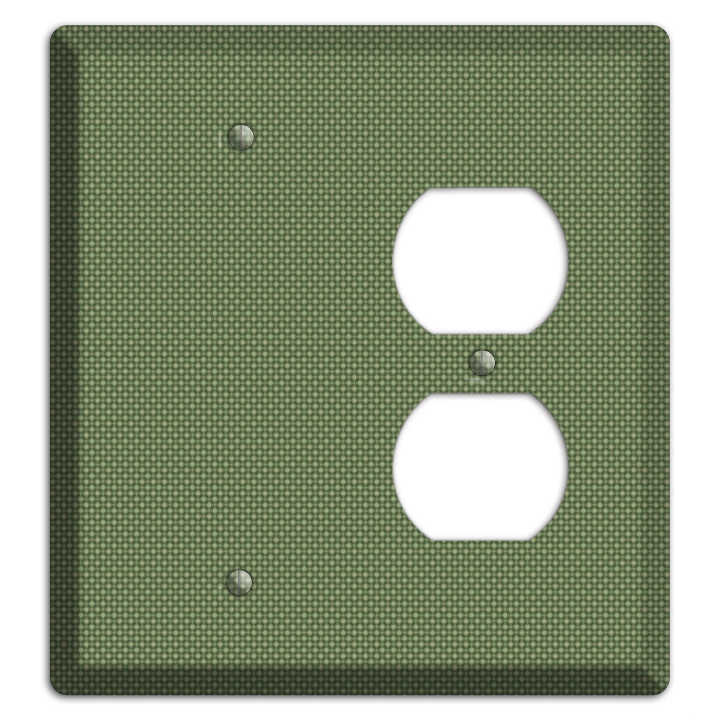 Multi Green Tiny Checkered Circles Blank / Duplex Wallplate