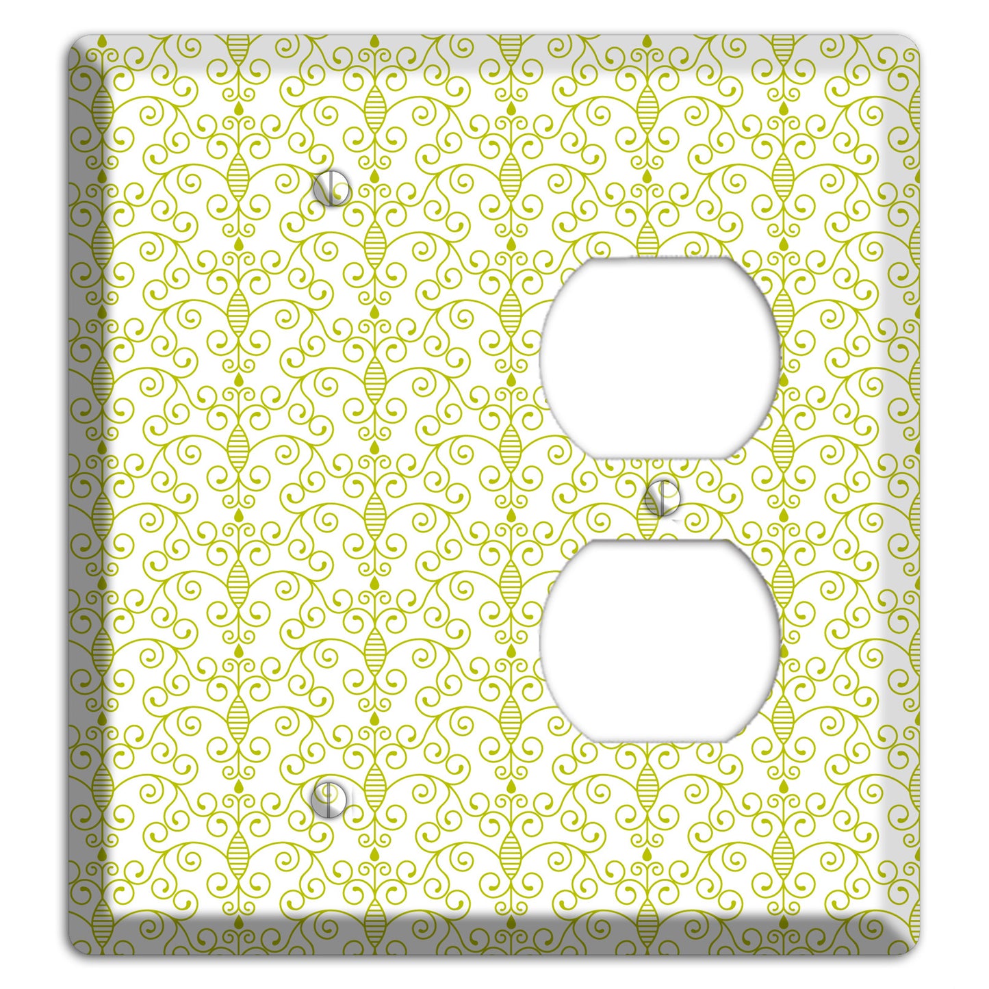 Olive Toile Half Drop Blank / Duplex Wallplate