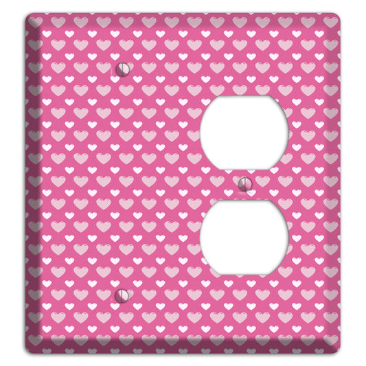 Tiled Small Hearts Blank / Duplex Wallplate