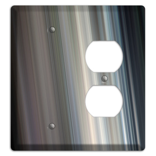 Blue Grey Ray of Light Blank / Duplex Wallplate