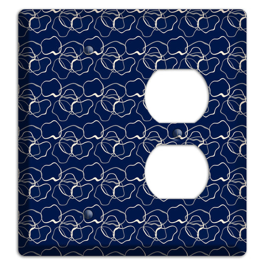 Blue with Irregular Circles Blank / Duplex Wallplate