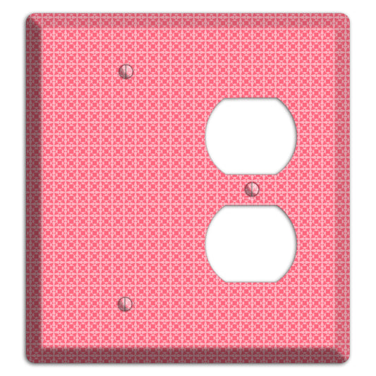 Multi Pink Tiled Arabesque Blank / Duplex Wallplate