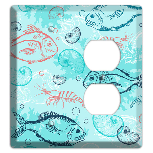 Mixed Sea Life Style 24 Blank / Duplex Wallplate