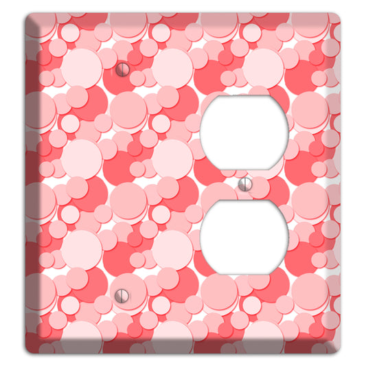 Multi Pink Bubble Dots Blank / Duplex Wallplate