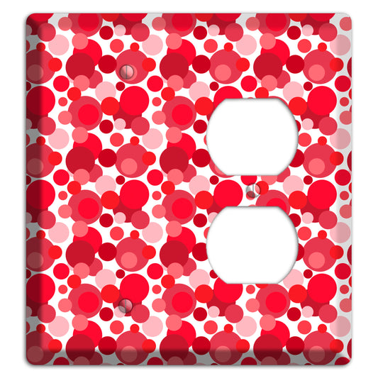 Multi Red Bubble Dots Blank / Duplex Wallplate