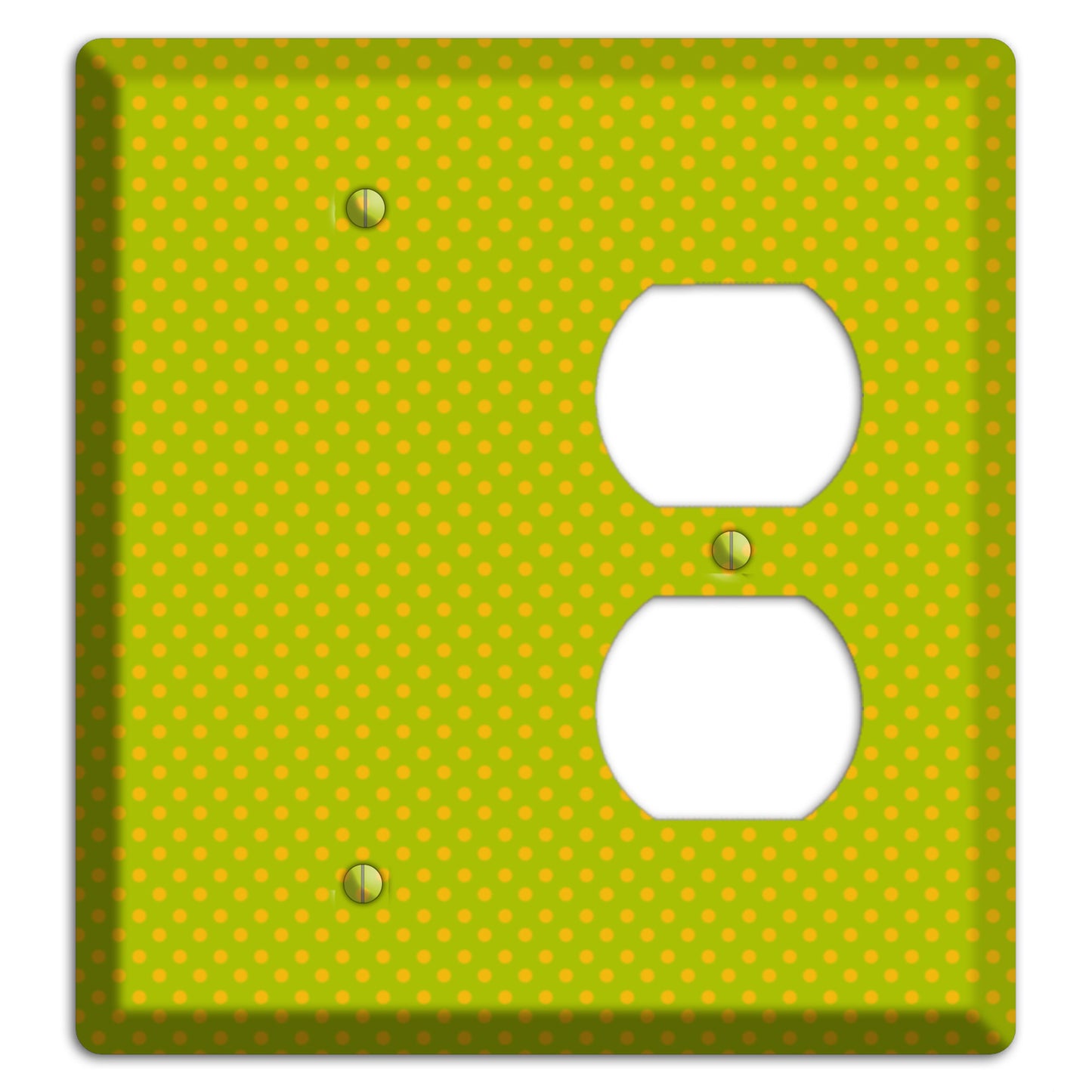 Multi Lime Tiny Polka Dots Blank / Duplex Wallplate