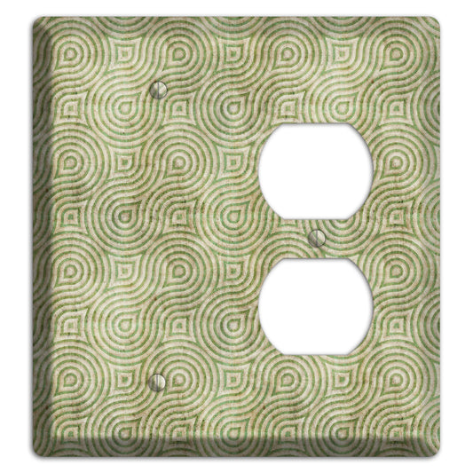 Light Green Swirl Blank / Duplex Wallplate