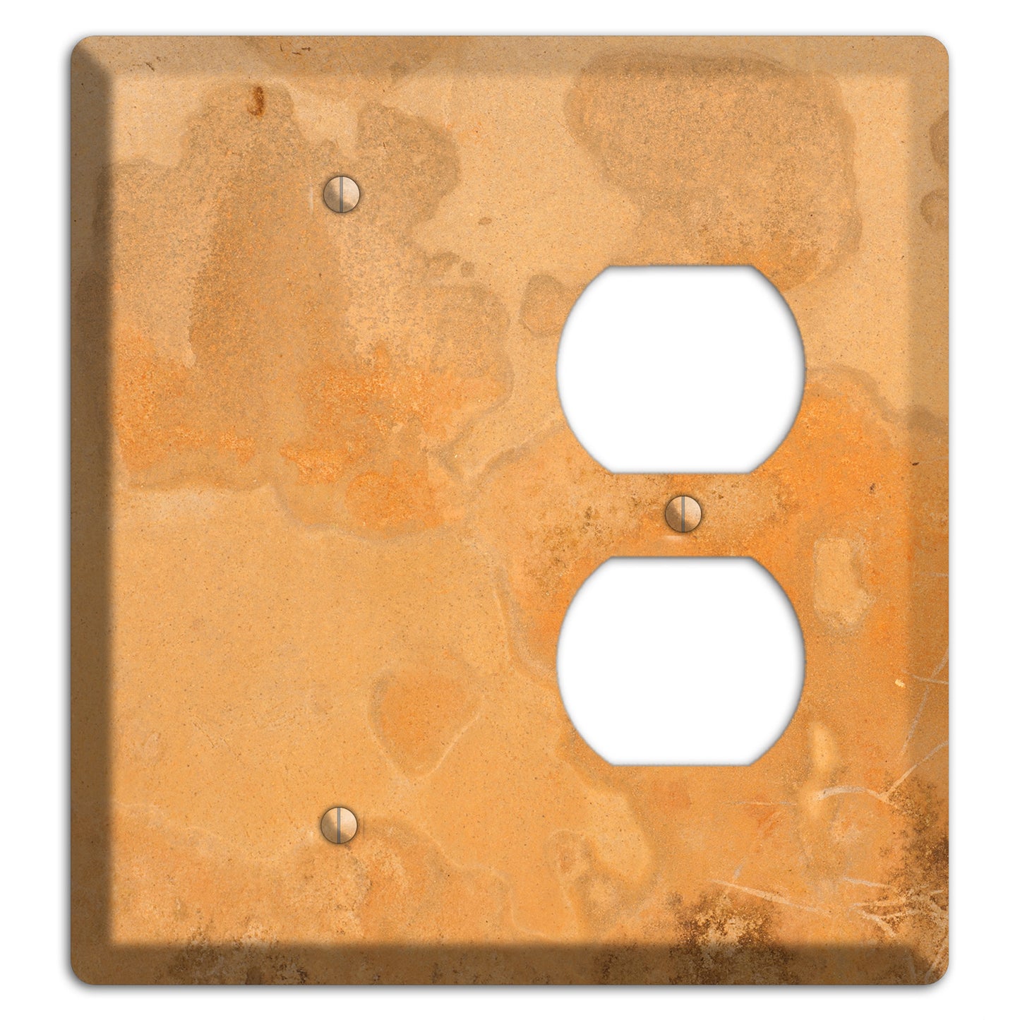 Tan Concrete Blank / Duplex Wallplate