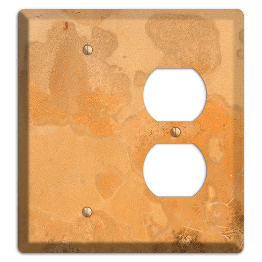 Tan Concrete Blank / Duplex Wallplate