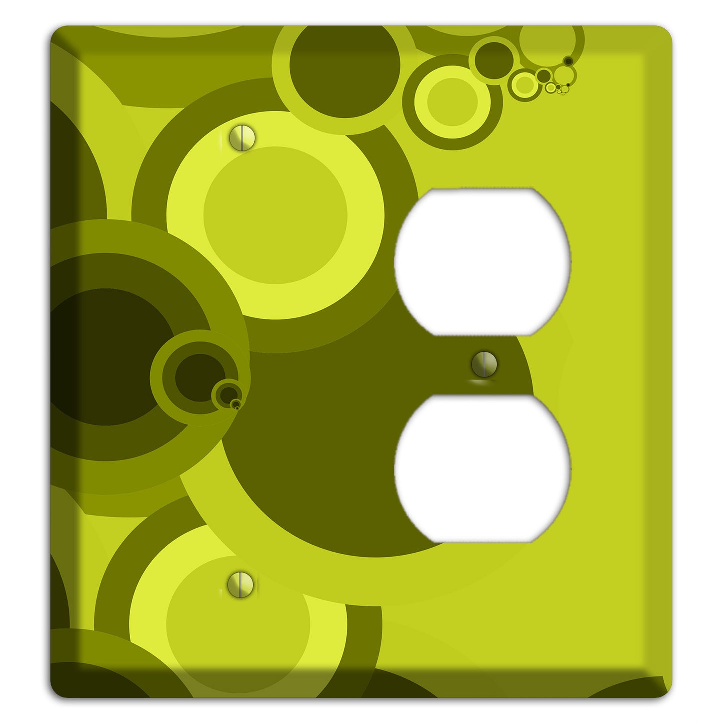 Green Circles Blank / Duplex Wallplate