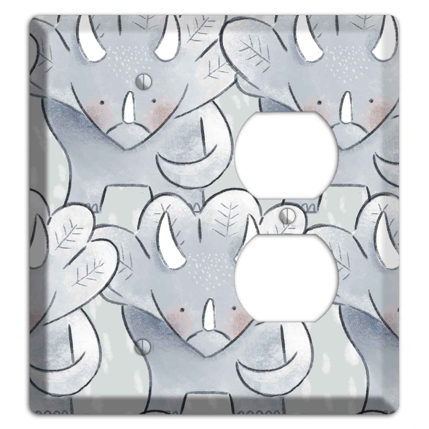 Triceratops Blank / Duplex Wallplate