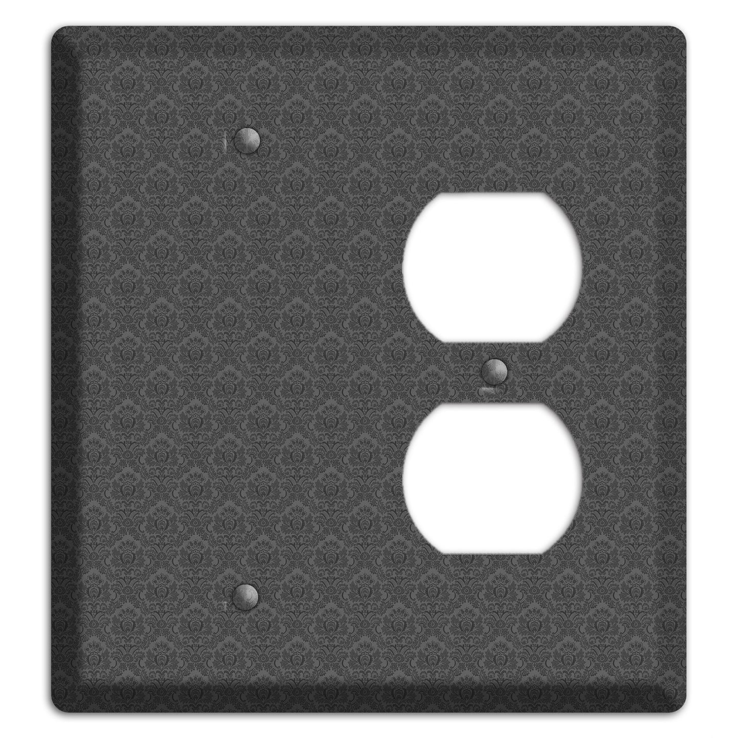 Dark Grey Cartouche Blank / Duplex Wallplate