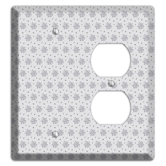 Multi Grey Calico Blank / Duplex Wallplate