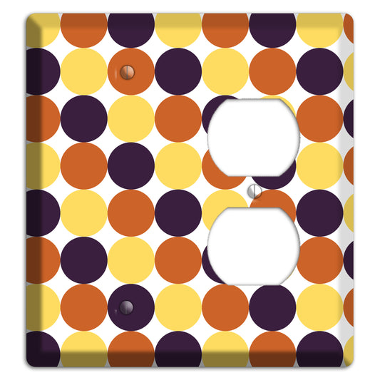 Yellow Umber Black Dots Blank / Duplex Wallplate