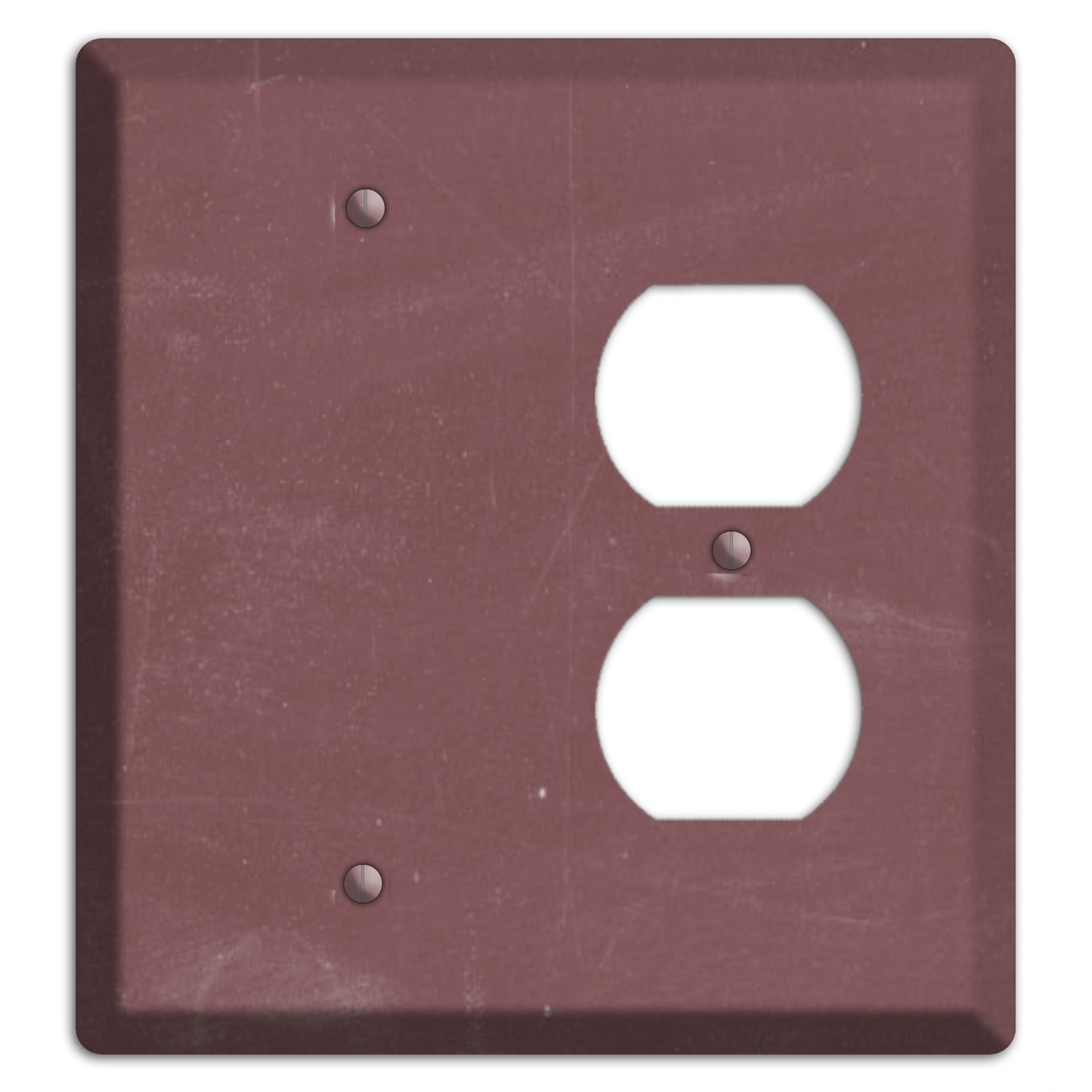 Chalk Dark Maroon Blank / Duplex Wallplate