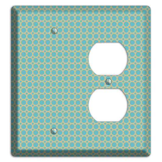 Dusty Blue Tiled Multi Small Dots Blank / Duplex Wallplate