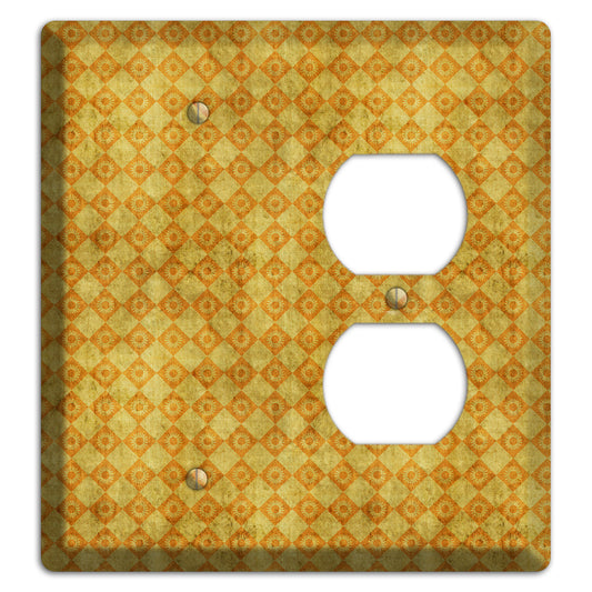 Mustard Diamond Circles Blank / Duplex Wallplate