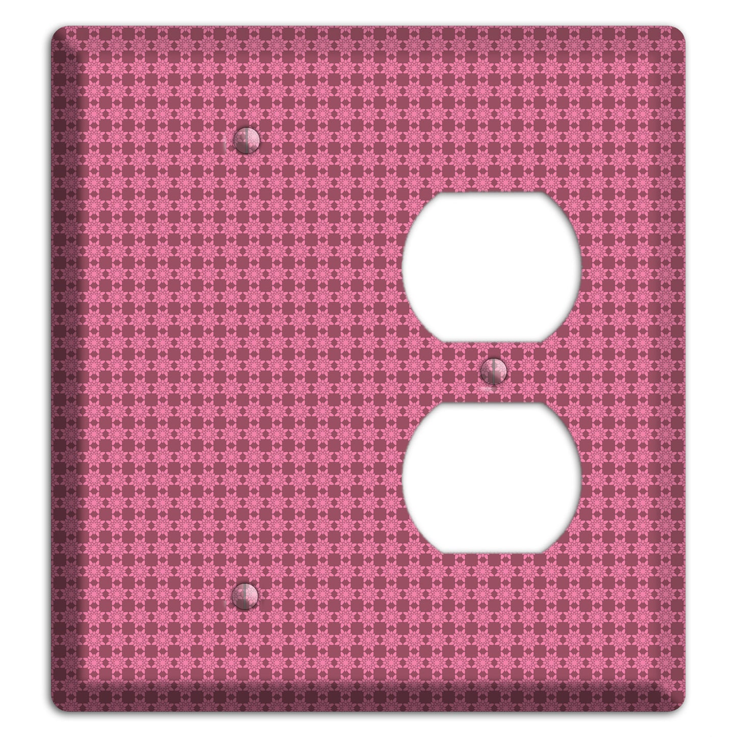 Multi Pink Tiled Blank / Duplex Wallplate