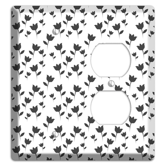 Black and White Tulips Blank / Duplex Wallplate