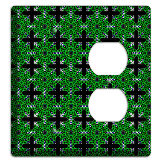 Green Foulard 3 Blank / Duplex Wallplate