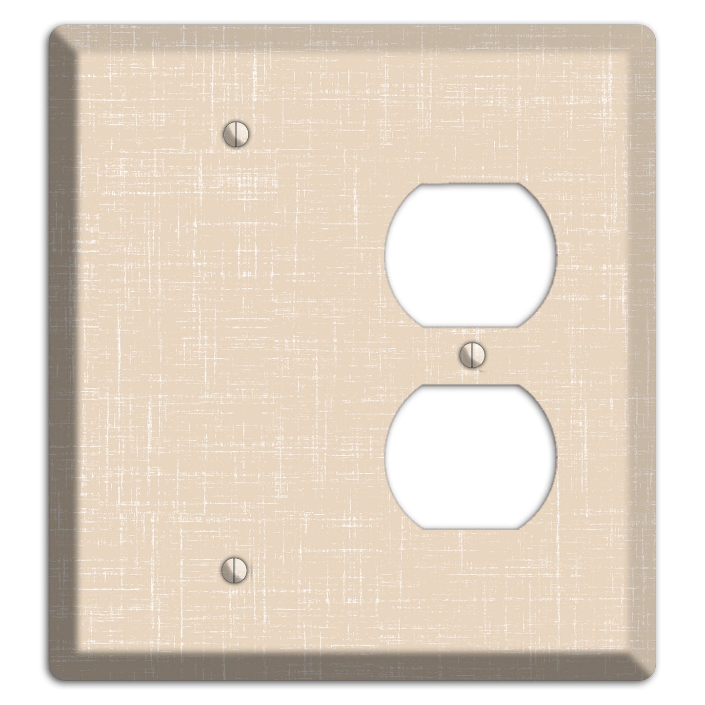 Double Spanish White Neutral Texture Blank / Duplex Wallplate