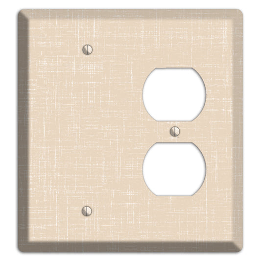 Double Spanish White Neutral Texture Blank / Duplex Wallplate