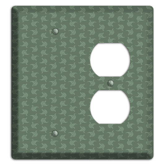 Moss Tiny Trefoil Cartouche Blank / Duplex Wallplate