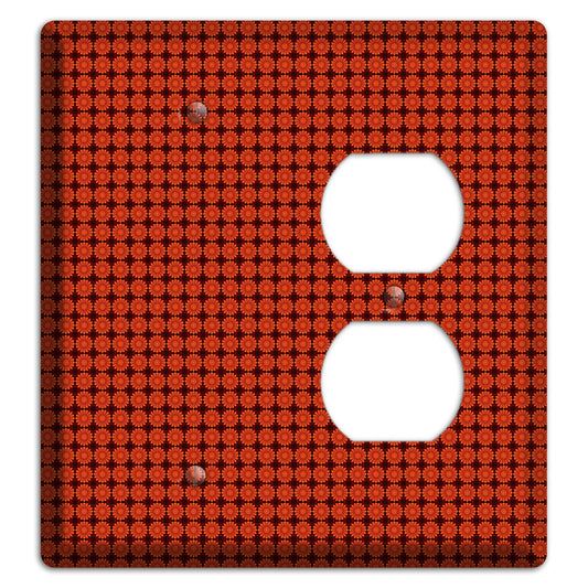 Maroon with Tiled Red Foulard Blank / Duplex Wallplate