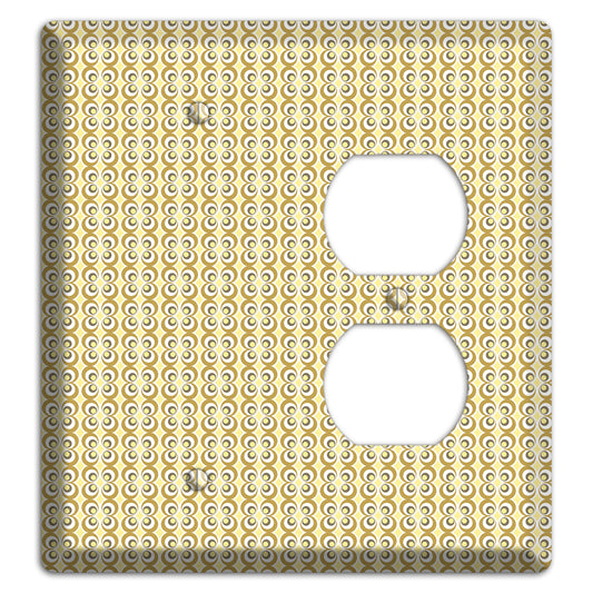 Yellow Offset Bullseye Blank / Duplex Wallplate