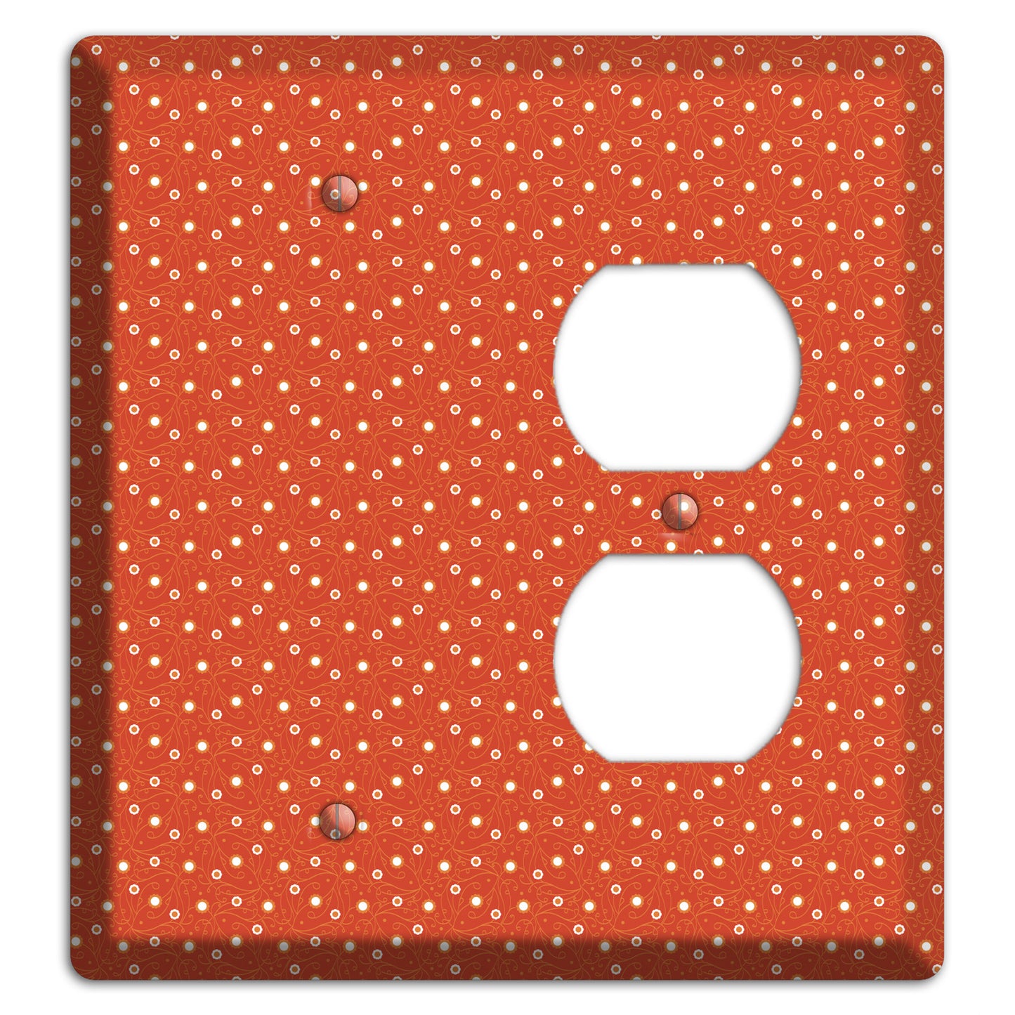 Tiny Red Vine Floral Blank / Duplex Wallplate