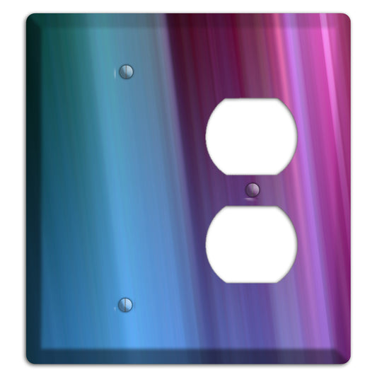 Blue and Purple Ray of Light Blank / Duplex Wallplate