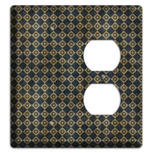 Black and Grey Diamond Circles Blank / Duplex Wallplate